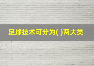 足球技术可分为( )两大类